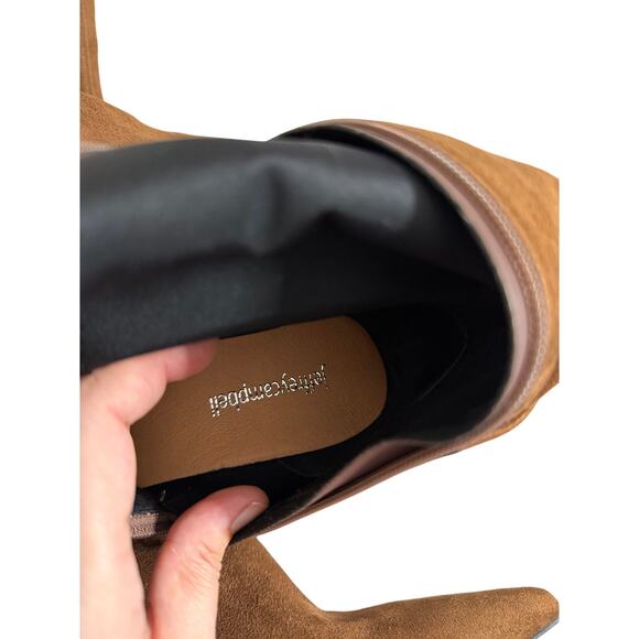 Jeffrey Campbell Acclaim Thigh High Boots Size 8.5 Brown Faux Suede Pointed Toe - Picture 6 of 7